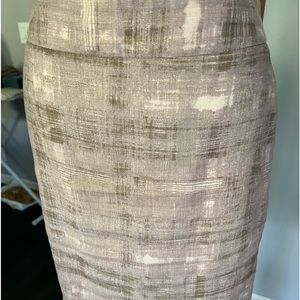 Linen pencil skirt